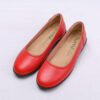 466A5198 Yumi AirEase Ballet flats women soft leather shoes (Scarlet Red)
