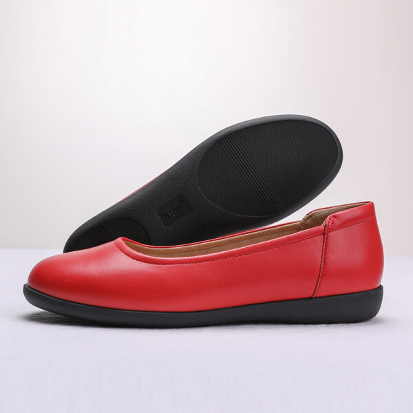 466A5215 Yumi AirEase Ballet flats women soft leather shoes (Scarlet Red)