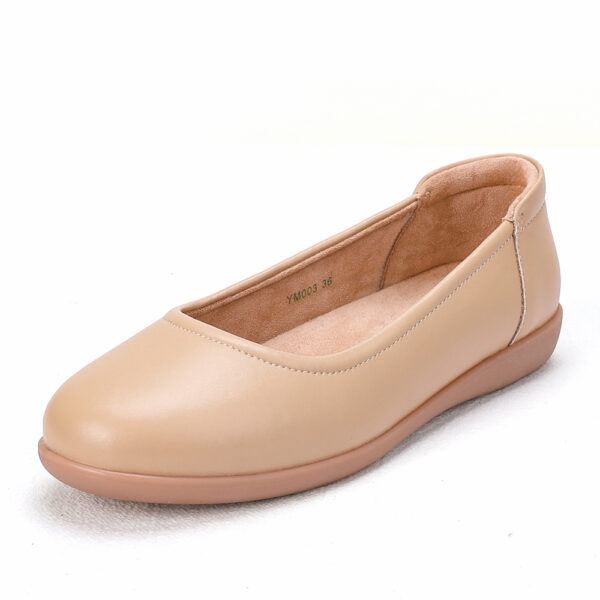 466A6391 Yumi AirEase Ballet flats women soft leather shoes (Cosmic Latte Beige)