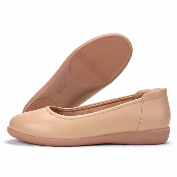 466A6393 Yumi AirEase Ballet flats women soft leather shoes (Cosmic Latte Beige)