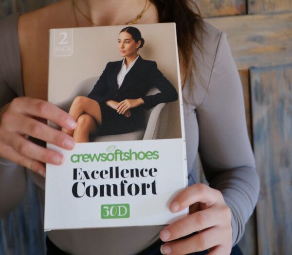 5ec826bd-b3c7-495c-b7b0-0c506ba9d371.image_03B3BF17-C9A6-462F-A0B5-C1404805DD0F_ (1) Pack of 2 SoftCrewShoes Medical Compression Tights – Pack of 2 (One Size, 30 Den) | Stockings for Leg Fatigue, Circulation & Daily Comfor (Beige, Medium)