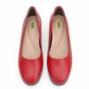 17f56714eff005ff1d3fde6cbb83fe62 Isla Low Wedge Pumps: 4CM Heel, Comfortable Closed-Toe (Scarlet Red ) New