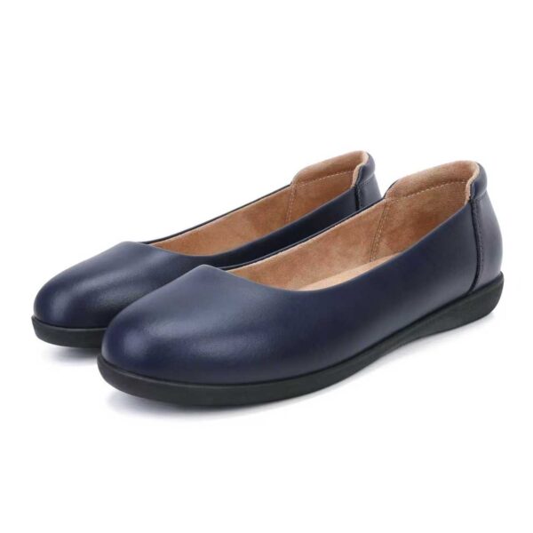 2ab0cb7a571859583a07b059268340ba Yumi AirEase Ballet flats women soft leather shoes Navy Blue (New)