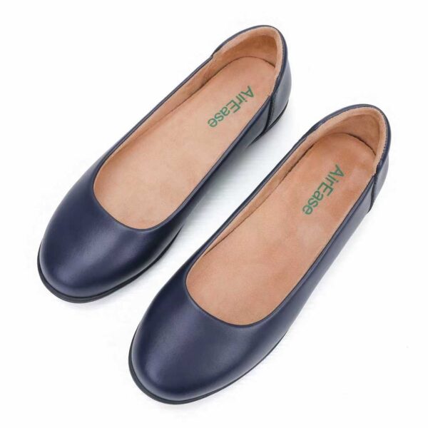 5d9d053ede161c684c682160a367fa6b Yumi AirEase Ballet flats women soft leather shoes Navy Blue (New)