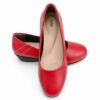 6b6e6c75f231f64fb38c82f02f79089d Isla Low Wedge Pumps: 4CM Heel, Comfortable Closed-Toe (Scarlet Red ) New