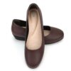 Isla Low Wedge Pumps: 4CM Heel, Comfortable Closed-Toe (Brown ) New