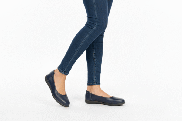 1 (1) Yumi AirEase Ballet flats women soft leather shoes Navy Blue