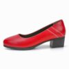 2 yumi Serena Women's Pointed Toe Pumps – Soft Cushioned Comfort & Elegant 4 cm Heels (Scarlet Red )