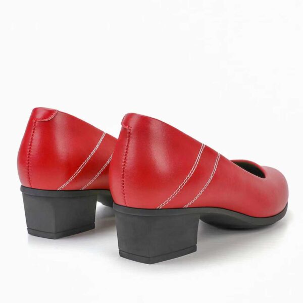 3 yumi Serena Women's Pointed Toe Pumps – Soft Cushioned Comfort & Elegant 4 cm Heels (Scarlet Red )