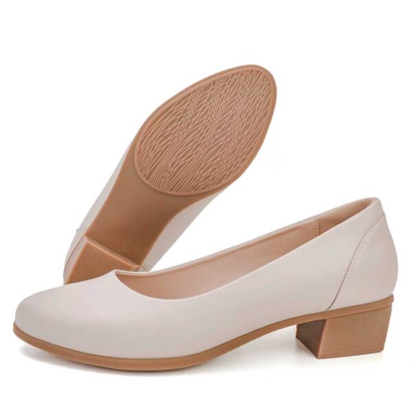 3 yumi Serena Women's Pointed Toe Pumps – Soft Cushioned Comfort & Elegant 4 cm Heels (Creme White)