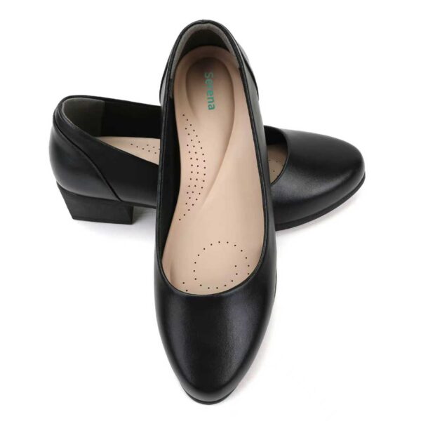 3 yumi Serena Women's Pointed Toe Pumps – Soft Cushioned Comfort & Elegant 4 cm Heels (black )