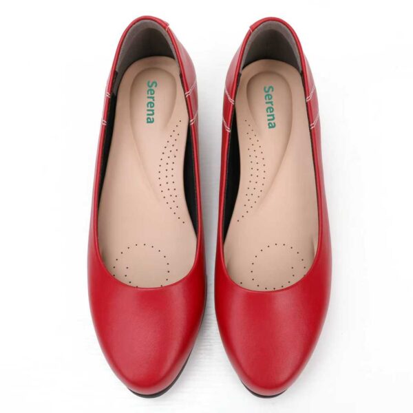 5 yumi Serena Women's Pointed Toe Pumps – Soft Cushioned Comfort & Elegant 4 cm Heels (Scarlet Red )