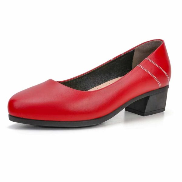 yumi Serena Women's Pointed Toe Pumps – Soft Cushioned Comfort & Elegant 4 cm Heels  (Scarlet Red )