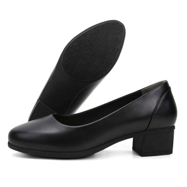 6 yumi Serena Women's Pointed Toe Pumps – Soft Cushioned Comfort & Elegant 4 cm Heels (black )