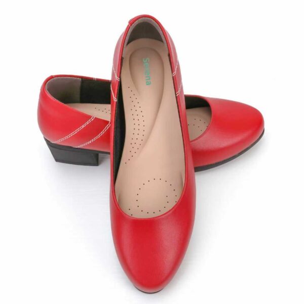 yumi Serena Women's Pointed Toe Pumps – Soft Cushioned Comfort & Elegant 4 cm Heels  (Scarlet Red )