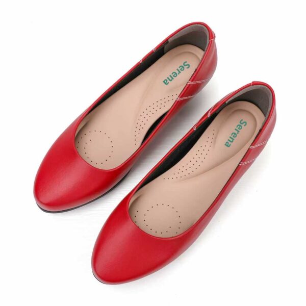 yumi Serena Women's Pointed Toe Pumps – Soft Cushioned Comfort & Elegant 4 cm Heels  (Scarlet Red )