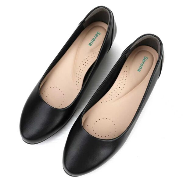 xxx yumi Serena Women's Pointed Toe Pumps – Soft Cushioned Comfort & Elegant 4 cm Heels (black )