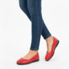 Softcrewshoes AirEase Ballet flats women soft leather shoes (Scarlet Red)